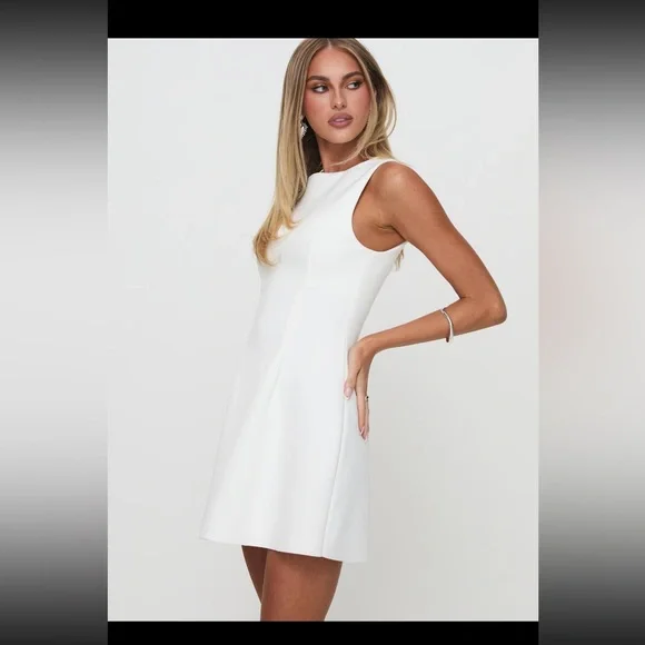 Princess Polly Anse Mini Dress White Size 4 Worn Once - Picture 4 of 11